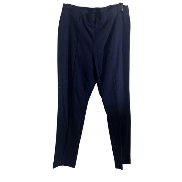 Chicos So Slimming Womens Pants 1 Navy Blue Stretch Straight Leg Trousers - Picture 1 of 4